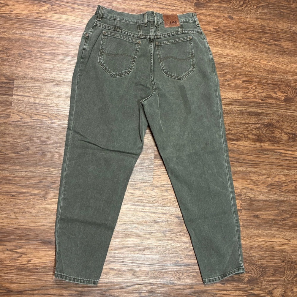 Vintage 90s Lee Riveted Jeans Womens 18W/P USA Union Made Green High Rise